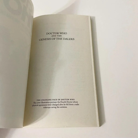 2016 Doctor Who and the Genesis of the Daleks Paperback Book Terrance Dicks - Picture 7 of 16